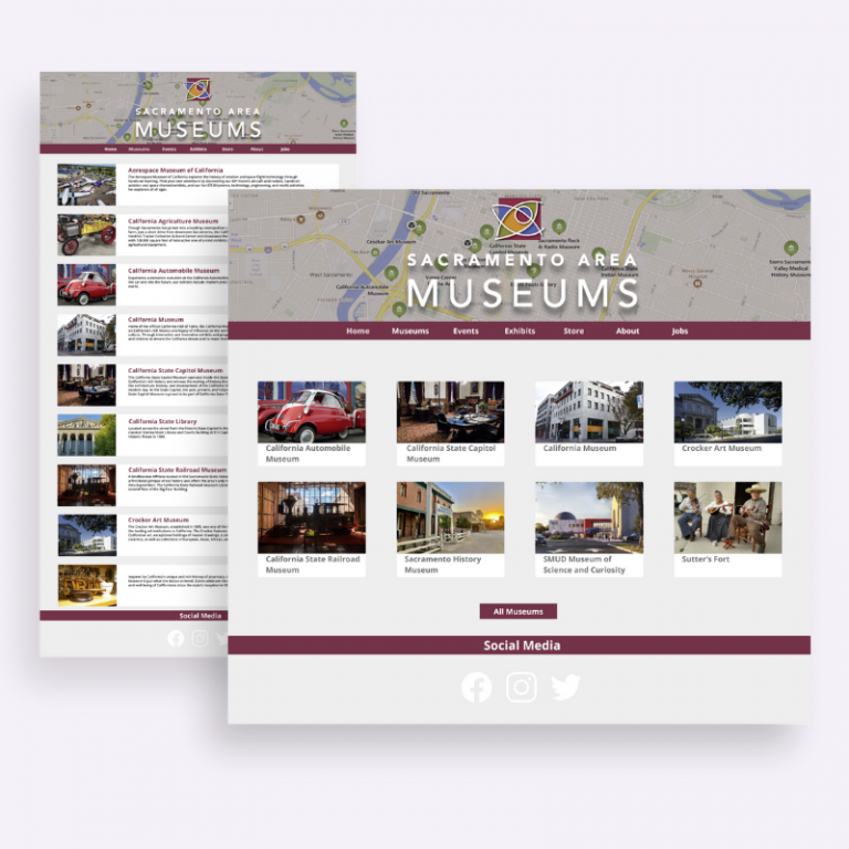 Sacramento Area Museums Website Redesign Case Study
